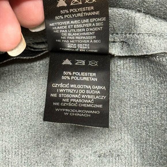 NWT House of Harlow 1960 Black Vegan Leather Mini Ruched Skirt Size Medium - Picture 11 of 15